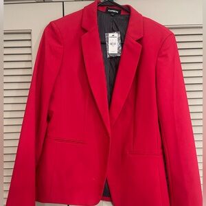 Express Red Blazer Size 10